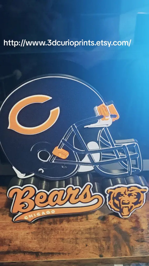 10" Chicago bears wall art desk art